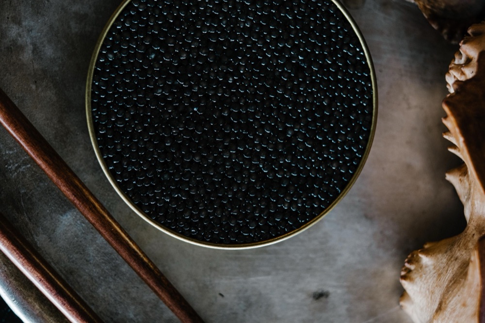Kaluga caviar service